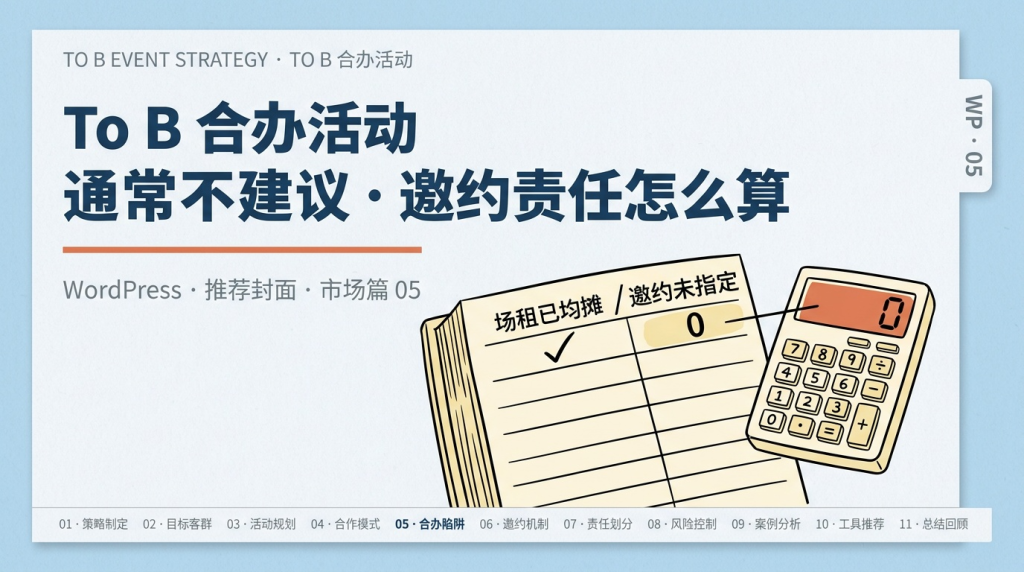 不建议 To B 合办活动