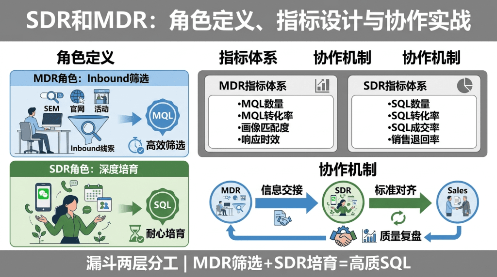 SDR和MDR：角色定义、指标设计与协作实战